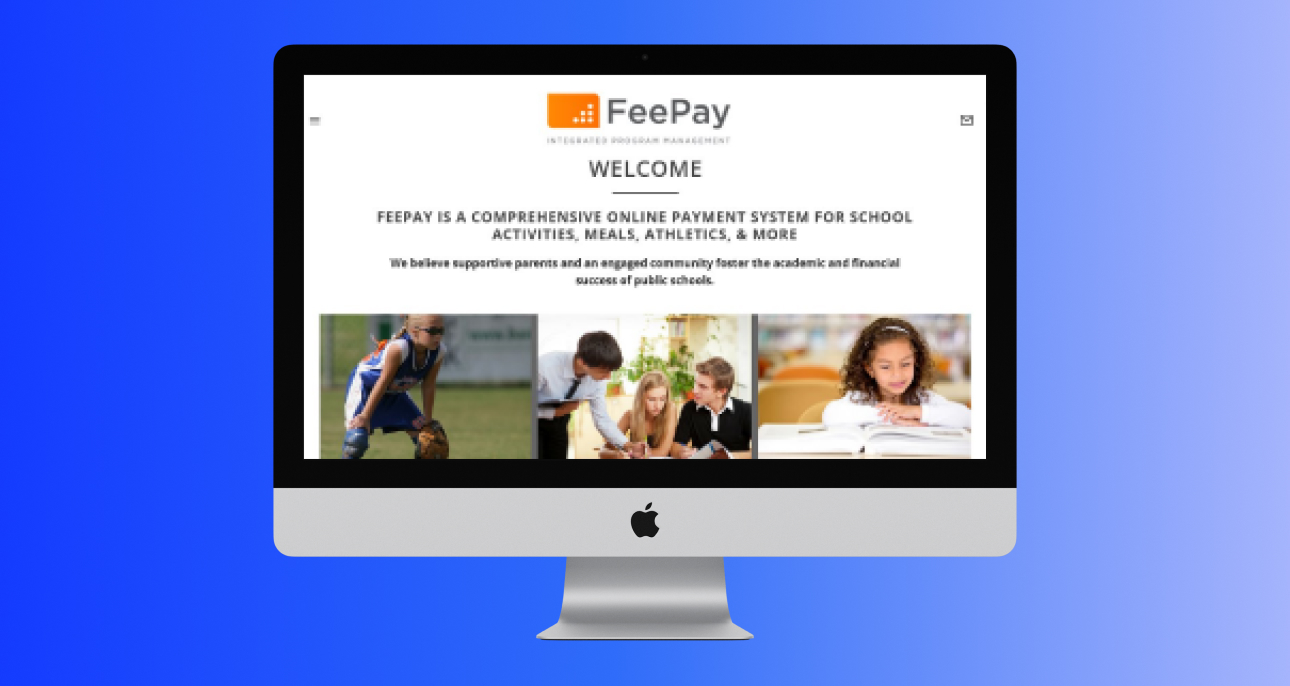 FeePay E-commerce website mockup